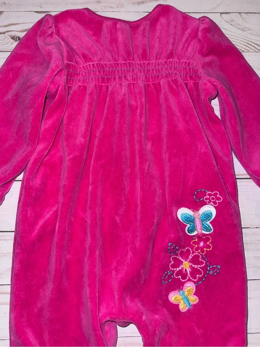 Okie Dokie vintage velour romper